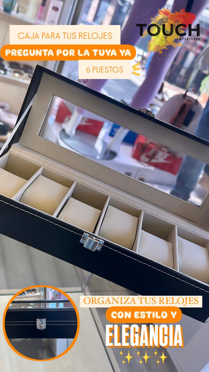 CAJA DE RELOJES 6 PUESTOS