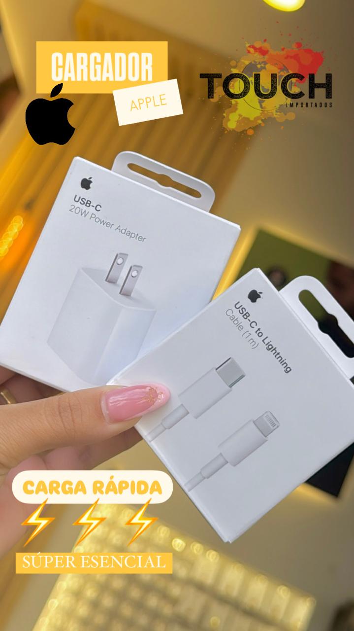 CARGADOR IPHONE ORIGINAL CUBO - CABLE
