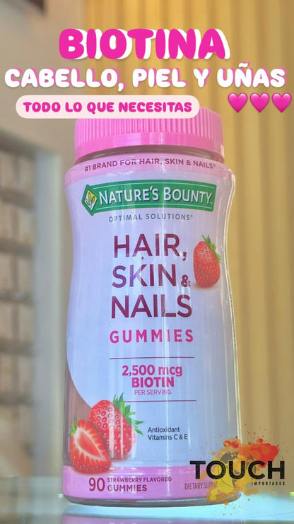 BIOTINA HAIR SKIN & NAILS EN GOMAS X90